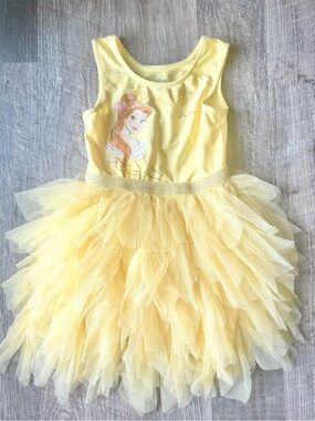 Disney Princess Belle Tutu Dress Size 2T Yellow Costume Beauty and the Beast